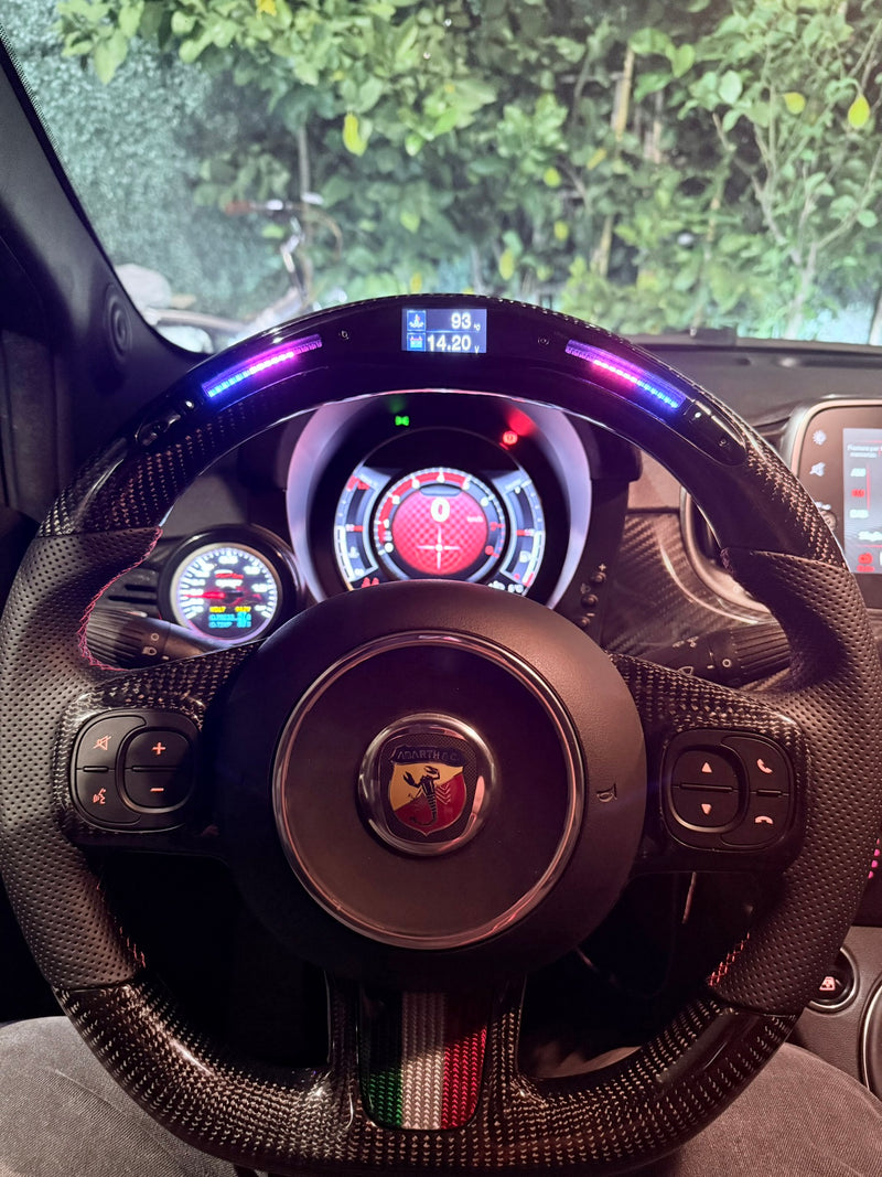 Carica immagine in Galleria Viewer, Volante LED 500 abarth restyling  MULTIFUNZIONE carbonio- alcantara
