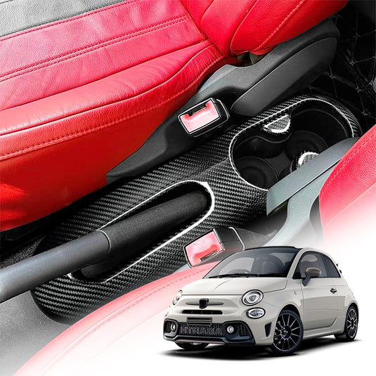 Central tunnel cover in VERO CARBONIO Fiat 500 Abarth - 595 - 695 Restyling