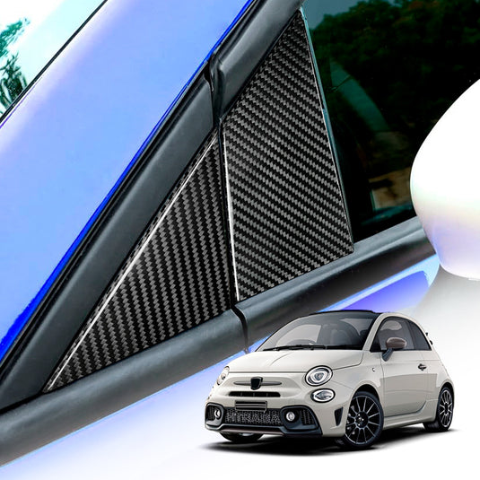 Kit Montanti Portiere in CARBONIO  Fiat 500 Abarth - 595 - 695 -