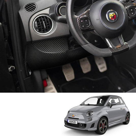 Cover sportello obd + airbag in VERO CARBONIO Fiat 500 Abarth - 595 - 695