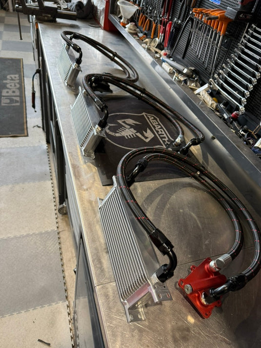 Radiatore olio 500 / punto abarth con kit montaggio
