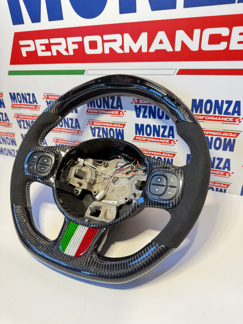 Carica immagine in Galleria Viewer, Volante LED 500 abarth restyling  MULTIFUNZIONE carbonio- alcantara
