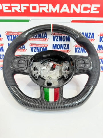 Volante in carbonio 500 abarth restyling 2016-2024 no led