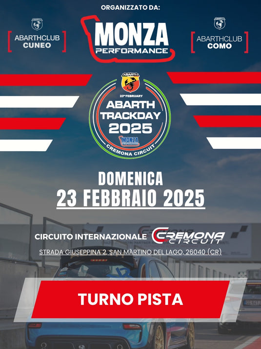 Turno per GIRO IN PISTA Abarth Trackday 23 Febbraio 2025