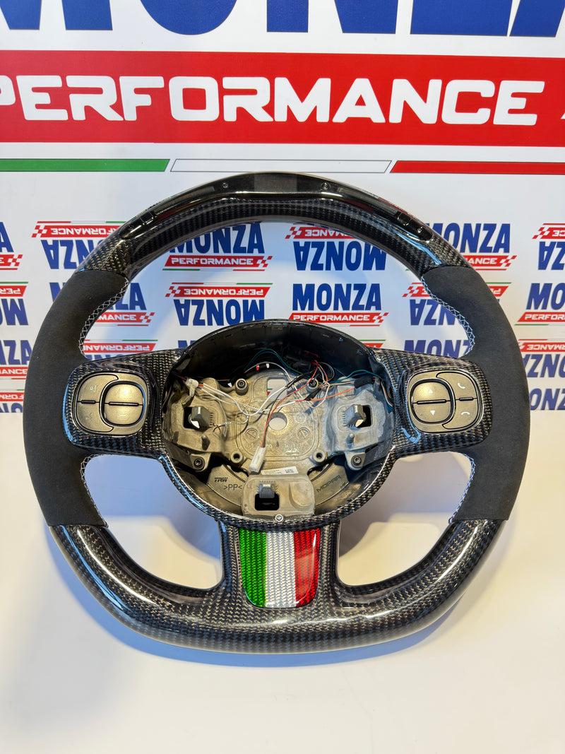 Carica immagine in Galleria Viewer, Volante LED 500 abarth restyling  MULTIFUNZIONE carbonio- alcantara
