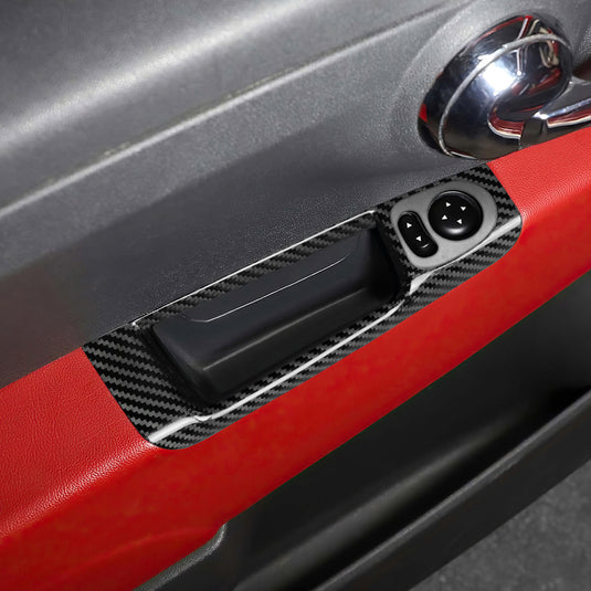 Cover coppia maniglie interne in CARBONIO  Abarth 595 - 695 - 500 - Fiat 500