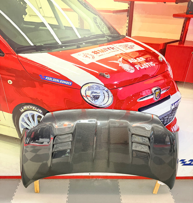 Load image into Gallery viewer, Abarth 500 Scorpion Twin Air Carbon Bonnet
