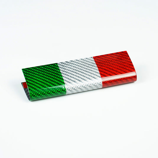 Cover tricolore splitter estrattore posteriore in VERO CARBONIO Fiat 500 Abarth - 595 - 695