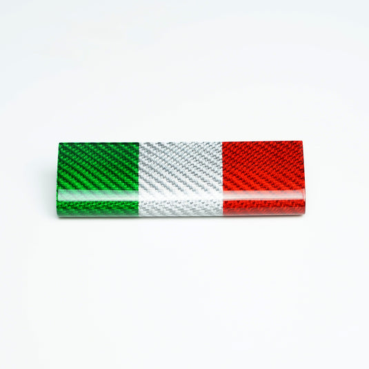 Cover tricolore splitter estrattore posteriore in VERO CARBONIO Fiat 500 Abarth - 595 - 695