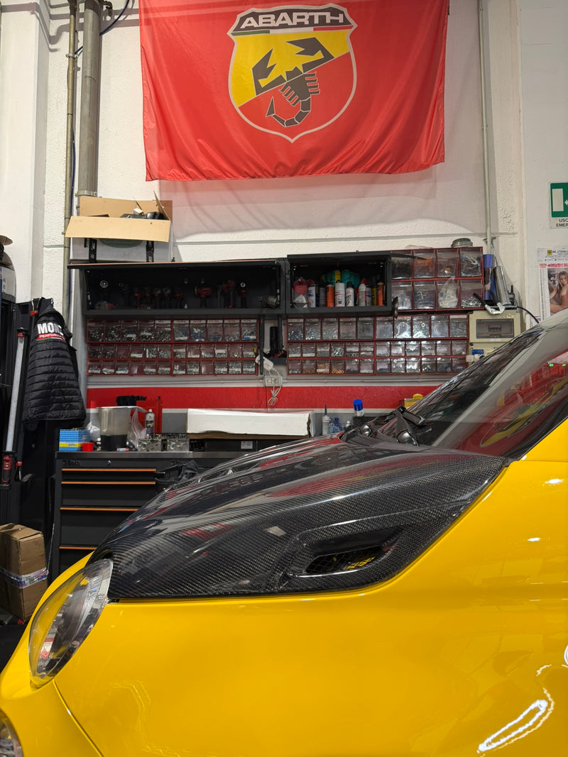 Load image into Gallery viewer, Abarth 500 Scorpion Twin Air Carbon Bonnet
