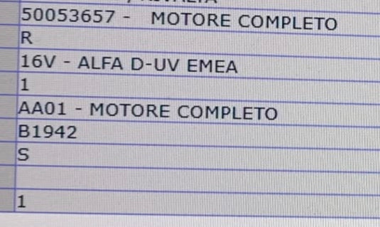 MOTORE NUOVO ALFA ROMEO 280HP STELVIO E GIULIA, 2.0 MULTIAIR 50053657