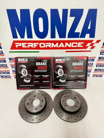 Monza Performance Drilled Brake Disc Kit 284mm Abarth 135/145/160/165 hp Front