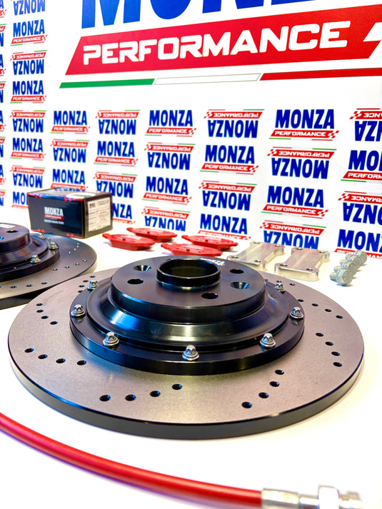 Kit dischi freno Monza performance forati posteriori MAGGIORATI 305mm per tutte le Abarth 500