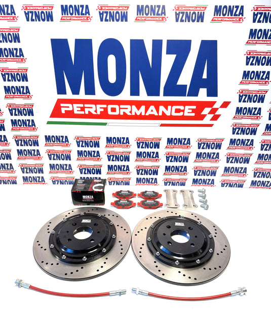 Kit dischi freno Monza performance forati posteriori MAGGIORATI 305mm per tutte le Abarth 500
