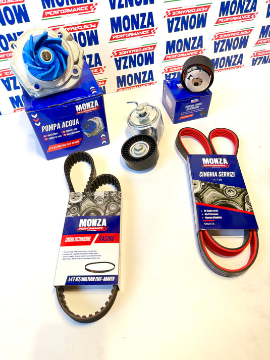 Kit distribuzione+tendicinghia e servizi MONZA PERFORMANCE 500/595/695 Abarth e tutti motori T-Jet-
