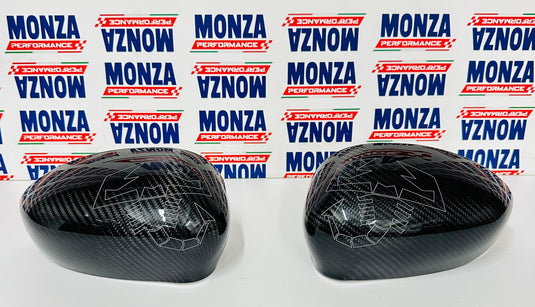 Coppia Cover Calotte specchietti  in CARBONIO VERO per Fiat 500 Abarth - 595 - 695 - Punto Abarth - diverse finiture