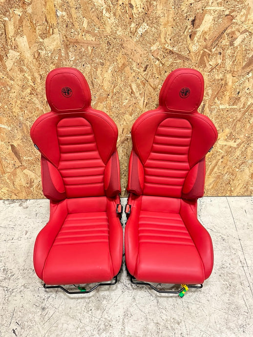 SEDILI ALFA ROMEO 4C ROSSI FULL PELLE NUOVI
